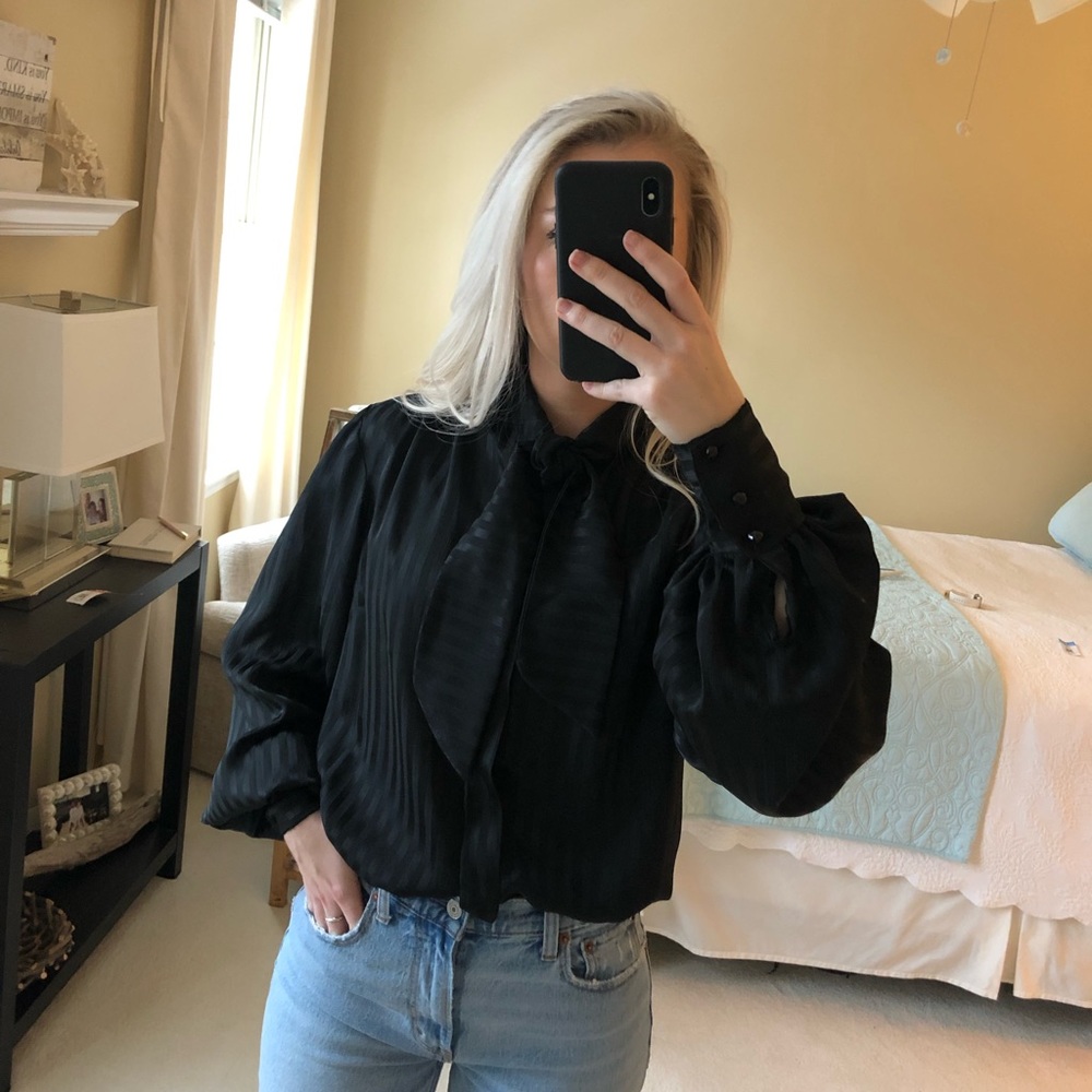 Black Button Down Blouse. - image 4